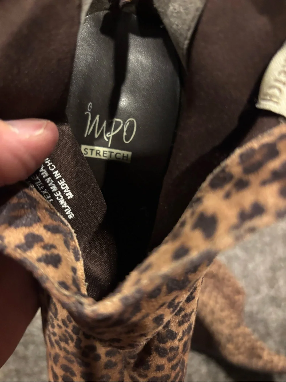 Impo Leopard-Print Wedge Ankle Boots in Tan and Black